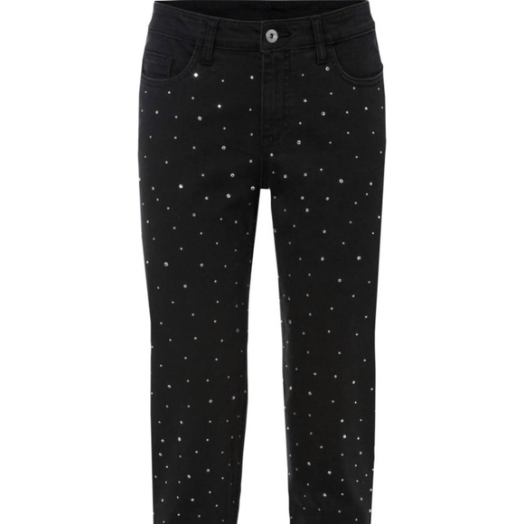 NWT AP Blue by Aphrodite Ava Junior Skinny Black Denim Jeans Starry Night Sz 3 - Picture 2 of 7